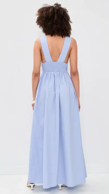 susana monaco Poplin Cross Back Dress Frosty M | Thumbnail 3 susana monaco Poplin Cross Back Dress Frosty M | Thumbnail 3