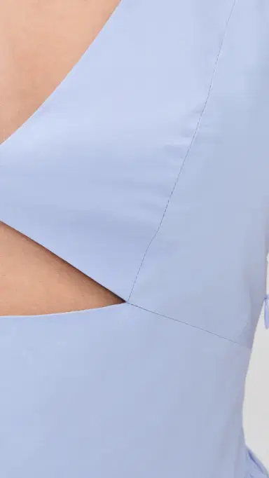 susana monaco Poplin Cross Back Dress Frosty M | Thumbnail 6 susana monaco Poplin Cross Back Dress Frosty M | Thumbnail 6