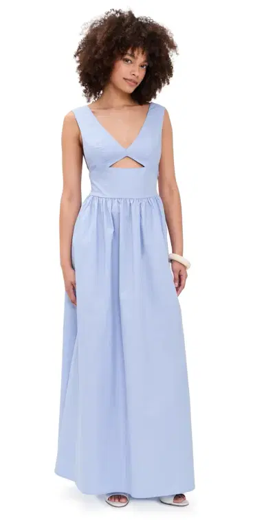 susana monaco Poplin Cross Back Dress Frosty M | Thumbnail 1 susana monaco Poplin Cross Back Dress Frosty M | Thumbnail 1
