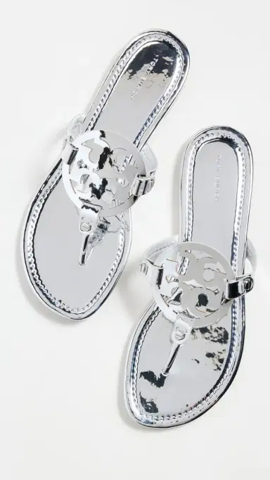 Tory Burch Miller Sandals Argento 7 | Thumbnail 2 Tory Burch Miller Sandals Argento 7 | Thumbnail 2