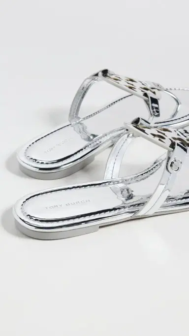 Tory Burch Miller Sandals Argento 7 | Thumbnail 4 Tory Burch Miller Sandals Argento 7 | Thumbnail 4
