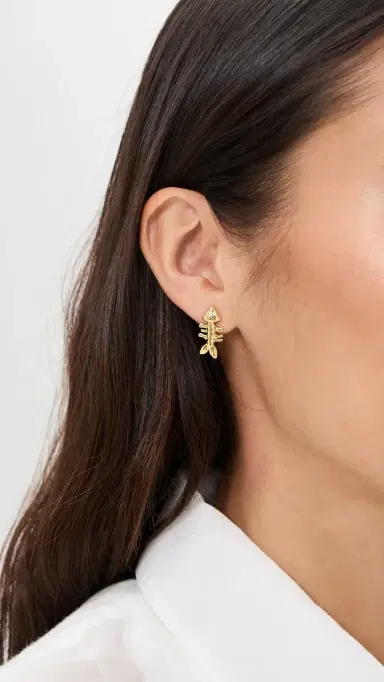 éliou Sardine and Fishbone Earrings Gold Plated One Size | Thumbnail 3 éliou Sardine and Fishbone Earrings Gold Plated One Size | Thumbnail 3