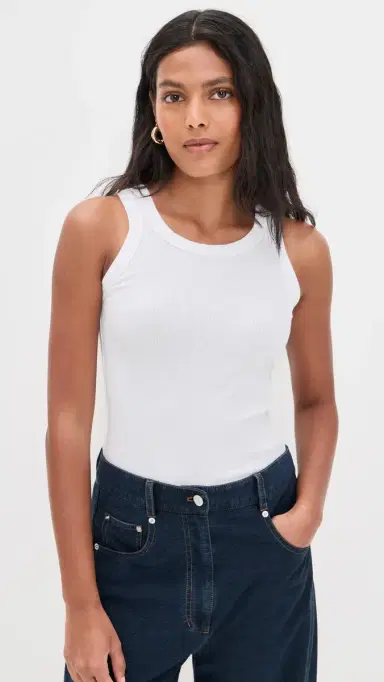 perfectwhitetee Elle Rib Tank White M | Thumbnail 2 perfectwhitetee Elle Rib Tank White M | Thumbnail 2