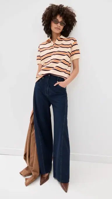 LIONESS Leisure Polo Orange Stripe L | Thumbnail 5 LIONESS Leisure Polo Orange Stripe L | Thumbnail 5