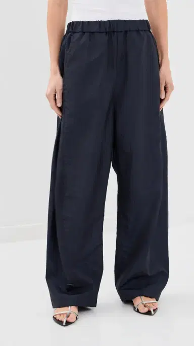 Tibi Crispy Nylon Winslow Petite Pants Navy | Thumbnail 2 Tibi Crispy Nylon Winslow Petite Pants Navy | Thumbnail 2