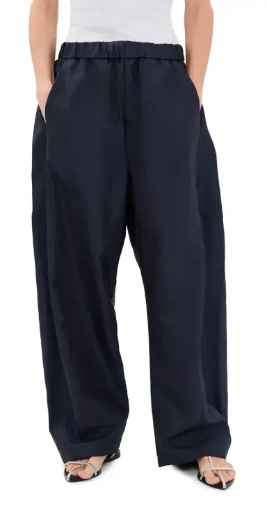 Tibi Crispy Nylon Winslow Petite Pants Navy | Thumbnail 1 Tibi Crispy Nylon Winslow Petite Pants Navy | Thumbnail 1