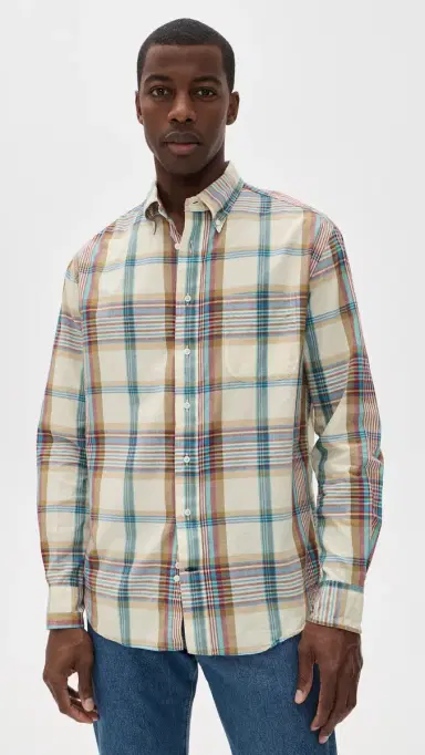 Gitman Vintage Archive Madras hirt Tan | Thumbnail 2 Gitman Vintage Archive Madras hirt Tan | Thumbnail 2