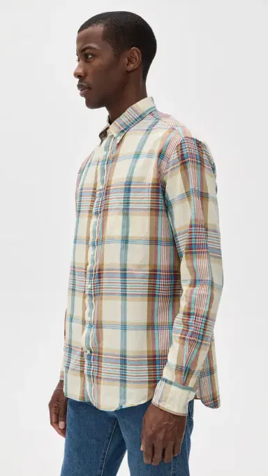 Gitman Vintage Archive Madras hirt Tan | Thumbnail 4 Gitman Vintage Archive Madras hirt Tan | Thumbnail 4
