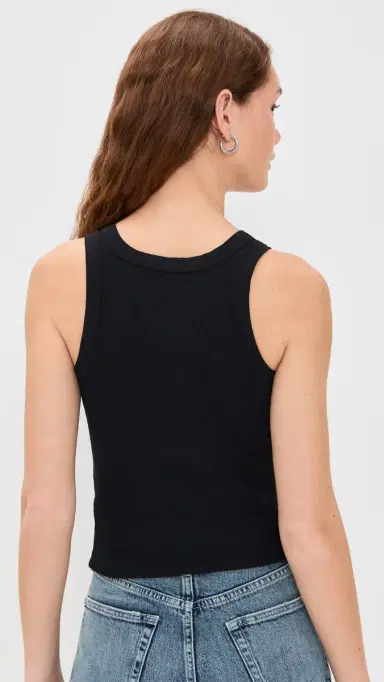 perfectwhitetee Elle Rib Tank True Black M | Thumbnail 3 perfectwhitetee Elle Rib Tank True Black M | Thumbnail 3