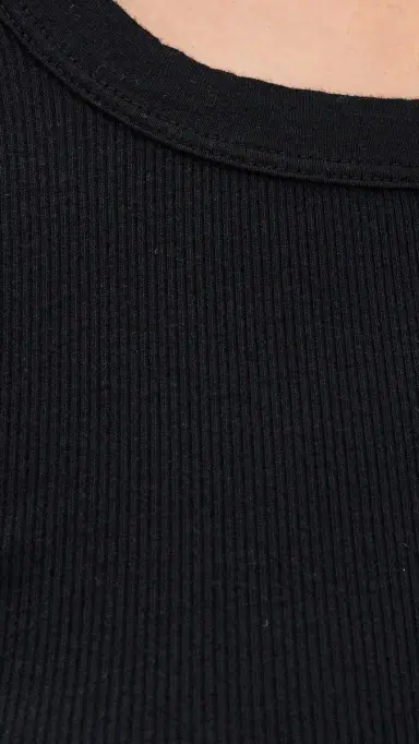 perfectwhitetee Elle Rib Tank True Black M | Thumbnail 6 perfectwhitetee Elle Rib Tank True Black M | Thumbnail 6