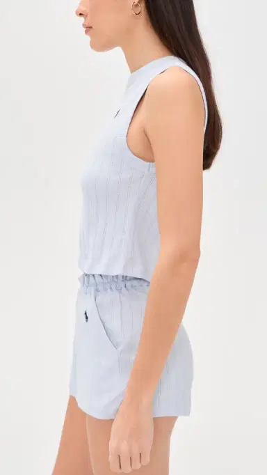 Polo Ralph Lauren Pointelle Pajama Set Xenon Blue | Thumbnail 4 Polo Ralph Lauren Pointelle Pajama Set Xenon Blue | Thumbnail 4