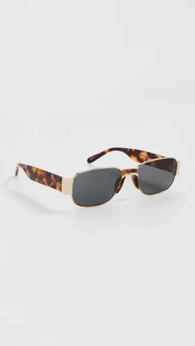 Dries Van Noten Aviator Sunglasses Yellow Gold/Tortoiseshell/Grey One Size | Thumbnail 4 Dries Van Noten Aviator Sunglasses Yellow Gold/Tortoiseshell/Grey One Size | Thumbnail 4