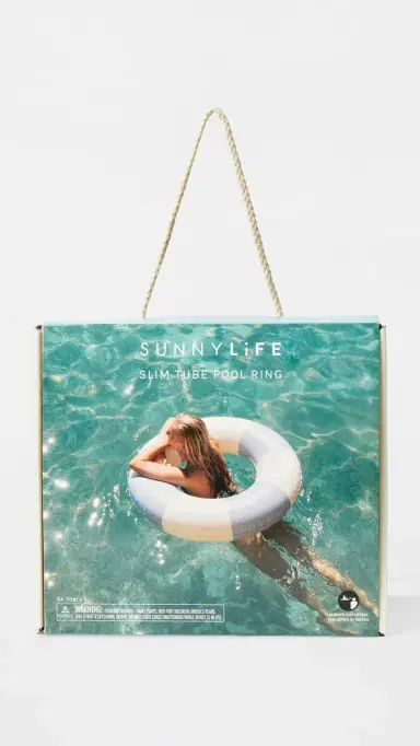 SunnyLife Slim Tube Pool Ring Med Blue One Size | Thumbnail 4 SunnyLife Slim Tube Pool Ring Med Blue One Size | Thumbnail 4