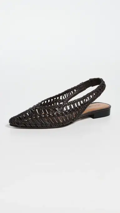 Madewell Harper Woven Slingbacks Dark Carob 5 | Thumbnail 2 Madewell Harper Woven Slingbacks Dark Carob 5 | Thumbnail 2
