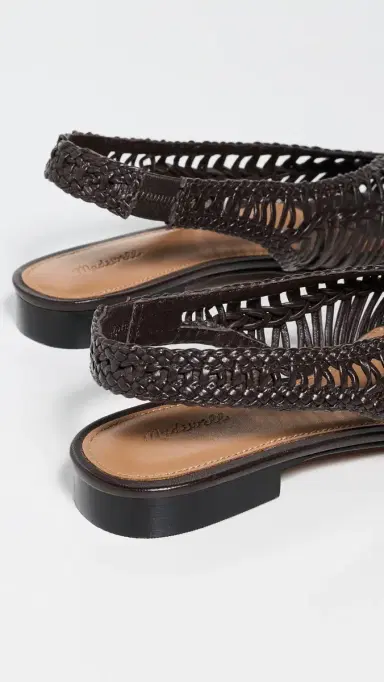 Madewell Harper Woven Slingbacks Dark Carob 5 | Thumbnail 4 Madewell Harper Woven Slingbacks Dark Carob 5 | Thumbnail 4