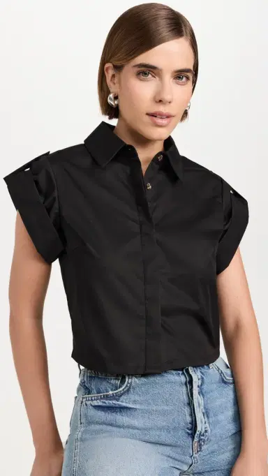 HEVRON Leonora Top Black | Thumbnail 2 HEVRON Leonora Top Black | Thumbnail 2