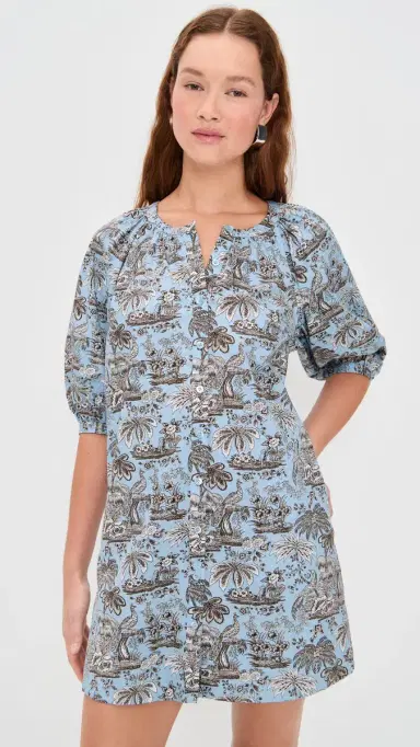 STAUD Vincent Mini Dress ky Toile | Thumbnail 2 STAUD Vincent Mini Dress ky Toile | Thumbnail 2