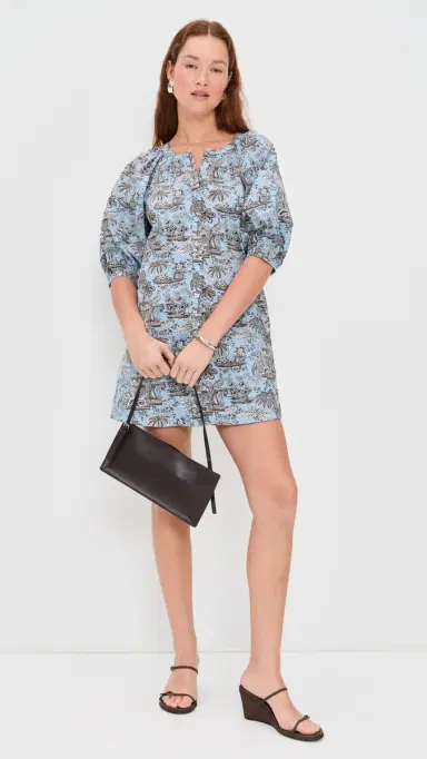 STAUD Vincent Mini Dress ky Toile | Thumbnail 5 STAUD Vincent Mini Dress ky Toile | Thumbnail 5