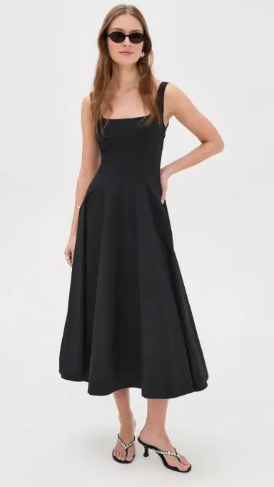 Staud Wells Dress Black 2 | Thumbnail 2 Staud Wells Dress Black 2 | Thumbnail 2
