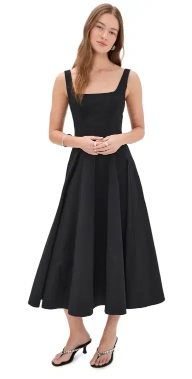 Staud Wells Dress Black 2 | Thumbnail 1 Staud Wells Dress Black 2 | Thumbnail 1