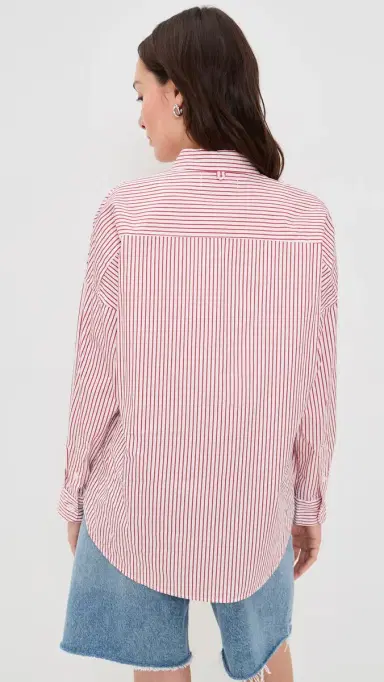 Alex Mill Jo hirt In tripes White/Red tripe | Thumbnail 3 Alex Mill Jo hirt In tripes White/Red tripe | Thumbnail 3