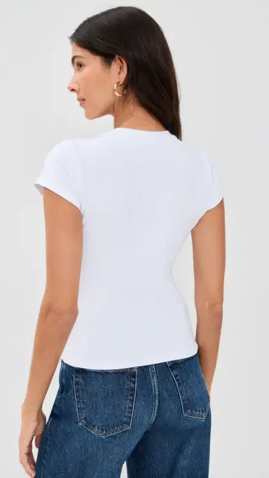 Susana Monaco Essential Crew Tee Sugar | Thumbnail 3 Susana Monaco Essential Crew Tee Sugar | Thumbnail 3