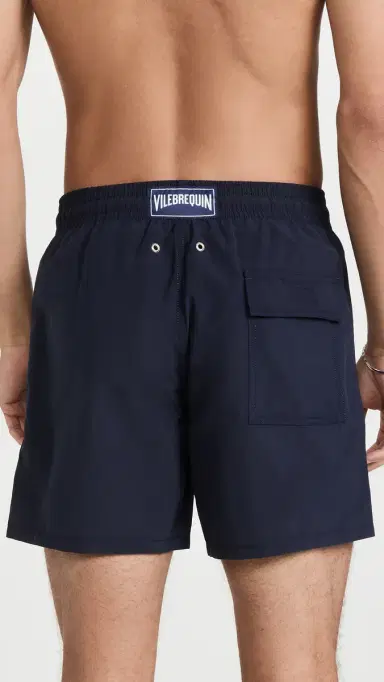 Vilebrequin Solid Moorea wim Trunks 5 Navy | Thumbnail 4 Vilebrequin Solid Moorea wim Trunks 5 Navy | Thumbnail 4