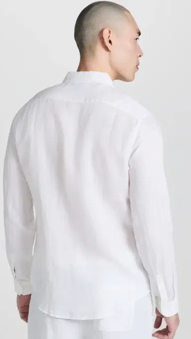 Onia Air Linen Long Sleeve Shirt White | Thumbnail 3 Onia Air Linen Long Sleeve Shirt White | Thumbnail 3