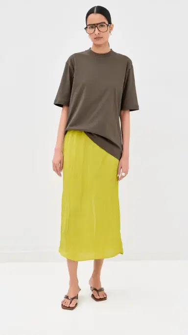 Tibi ock Neck T-Shirt Dune | Thumbnail 5 Tibi ock Neck T-Shirt Dune | Thumbnail 5