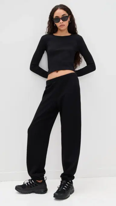 Éterne Long Sleeve Baby Tee Black | Thumbnail 5 Éterne Long Sleeve Baby Tee Black | Thumbnail 5
