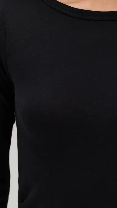 Éterne Long Sleeve Baby Tee Black | Thumbnail 6 Éterne Long Sleeve Baby Tee Black | Thumbnail 6