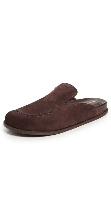 Larroudé Larroude x Parke Clogs Heavy Suede Brown 7 | Thumbnail 1 Larroudé Larroude x Parke Clogs Heavy Suede Brown 7 | Thumbnail 1