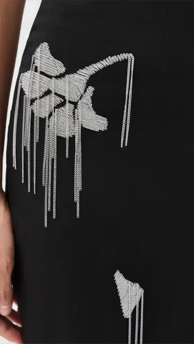 Róhe Embellished Tulip Silk Skirt Black | Thumbnail 6 Róhe Embellished Tulip Silk Skirt Black | Thumbnail 6