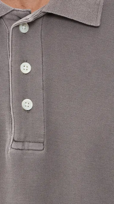 Alex Mill Ryan Short Sleeve Pique Polo Lavender Grey | Thumbnail 6 Alex Mill Ryan Short Sleeve Pique Polo Lavender Grey | Thumbnail 6