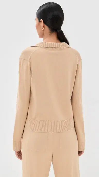 SIMKHAI ong Sleeve Polo ight Camel | Thumbnail 3 SIMKHAI ong Sleeve Polo ight Camel | Thumbnail 3