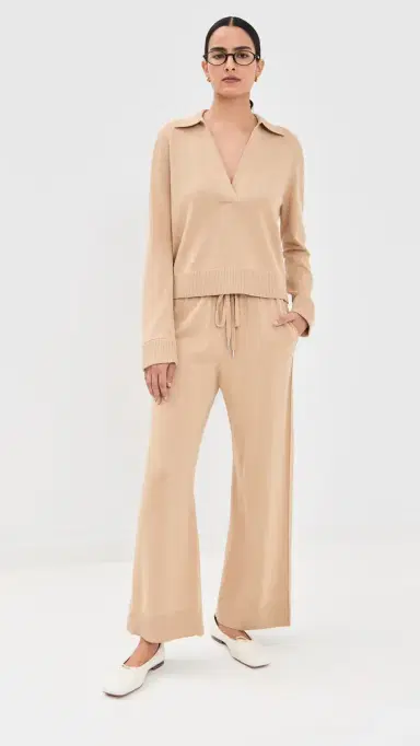 SIMKHAI ong Sleeve Polo ight Camel | Thumbnail 5 SIMKHAI ong Sleeve Polo ight Camel | Thumbnail 5