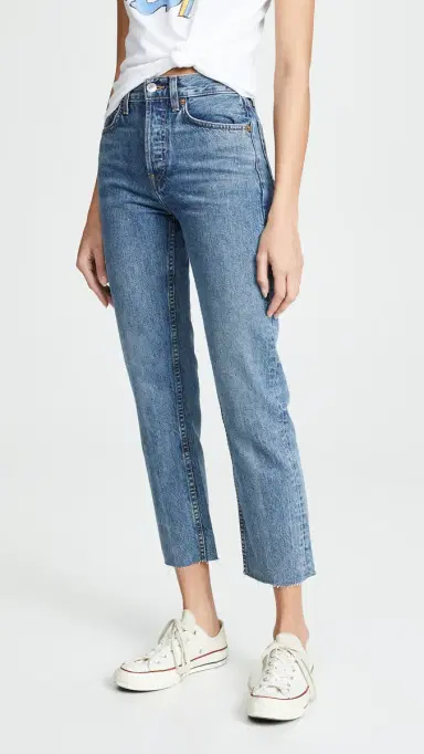 RE/DONE High Rise Rigid Stove Pipe Jeans Medium Vain | Thumbnail 2 RE/DONE High Rise Rigid Stove Pipe Jeans Medium Vain | Thumbnail 2