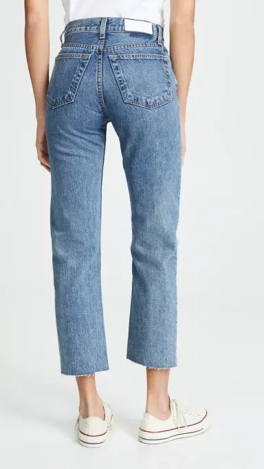 RE/DONE High Rise Rigid Stove Pipe Jeans Medium Vain | Thumbnail 3 RE/DONE High Rise Rigid Stove Pipe Jeans Medium Vain | Thumbnail 3