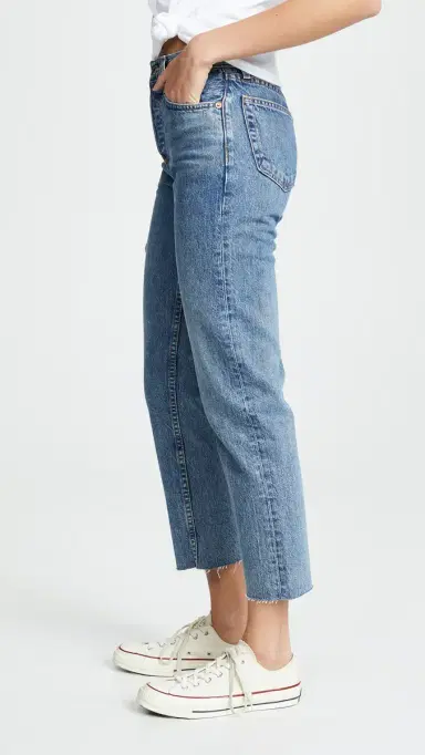 RE/DONE High Rise Rigid Stove Pipe Jeans Medium Vain | Thumbnail 4 RE/DONE High Rise Rigid Stove Pipe Jeans Medium Vain | Thumbnail 4
