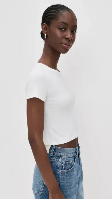 LE BOP Eloise Solid Crop Tee | Thumbnail 4 LE BOP Eloise Solid Crop Tee | Thumbnail 4