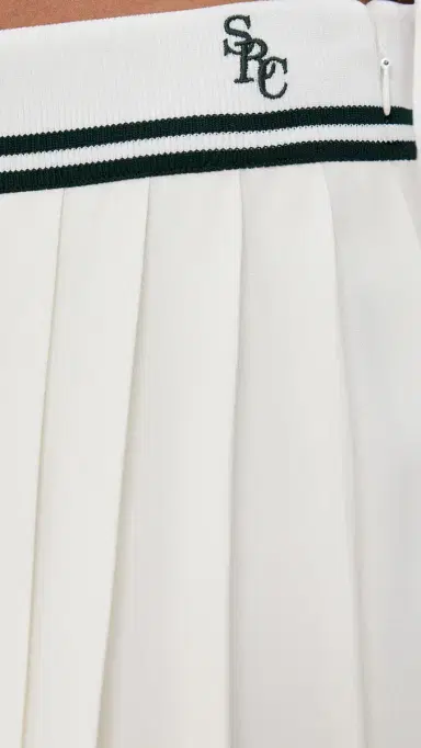 Sporty & Rich RC Abigail Skirt Ecru/Forest | Thumbnail 6 Sporty & Rich RC Abigail Skirt Ecru/Forest | Thumbnail 6