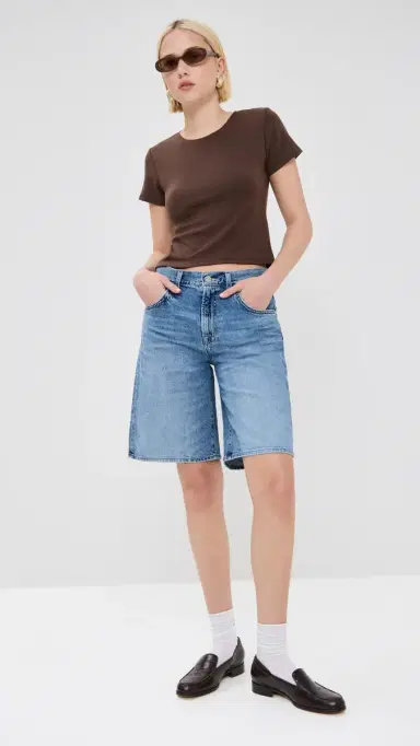 LE BOP Eloise Solid Crop Tee Chocolate | Thumbnail 5 LE BOP Eloise Solid Crop Tee Chocolate | Thumbnail 5