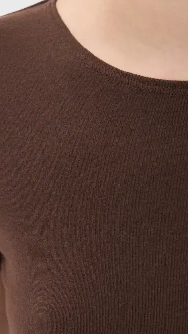 LE BOP Eloise Solid Crop Tee Chocolate | Thumbnail 6 LE BOP Eloise Solid Crop Tee Chocolate | Thumbnail 6