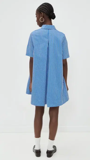 English Factory A-line Short Sleeve Shirt Dress Blue tripe | Thumbnail 3 English Factory A-line Short Sleeve Shirt Dress Blue tripe | Thumbnail 3