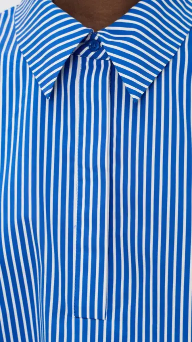 English Factory A-line Short Sleeve Shirt Dress Blue tripe | Thumbnail 6 English Factory A-line Short Sleeve Shirt Dress Blue tripe | Thumbnail 6