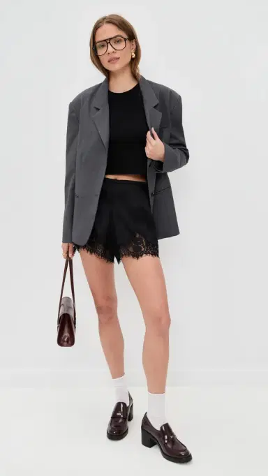 LE BOP Eloise Solid Crop Tee Black | Thumbnail 5 LE BOP Eloise Solid Crop Tee Black | Thumbnail 5