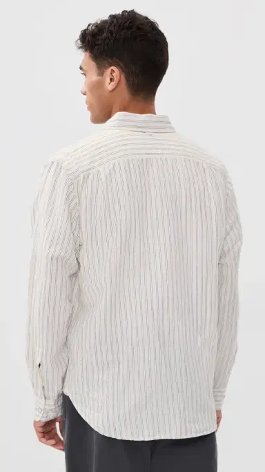 rag & bone Finch ong Sleeve inen Stripe Shirt Patus | Thumbnail 3 rag & bone Finch ong Sleeve inen Stripe Shirt Patus | Thumbnail 3
