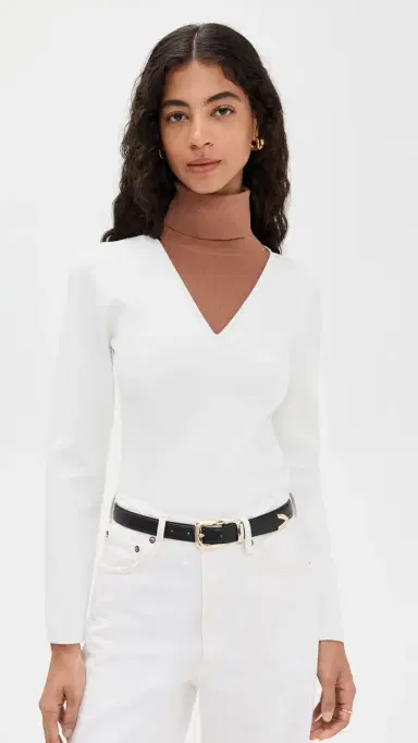 LE BOP Trompe 'oeil ayered Turtleneck /Umber | Thumbnail 2 LE BOP Trompe 'oeil ayered Turtleneck /Umber | Thumbnail 2