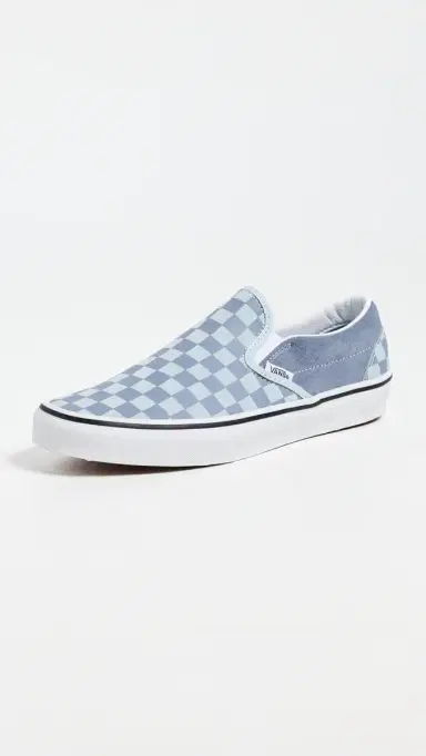 Vans Classic Slip On Sneakers Checkerboard Light Blue | Thumbnail 2 Vans Classic Slip On Sneakers Checkerboard Light Blue | Thumbnail 2