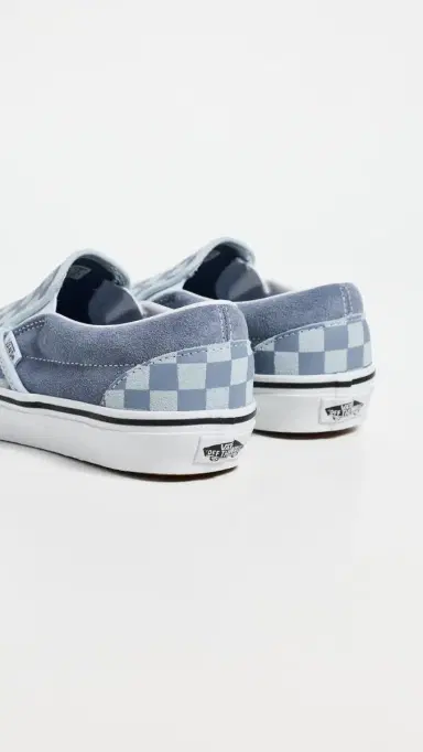 Vans Classic Slip On Sneakers Checkerboard Light Blue | Thumbnail 4 Vans Classic Slip On Sneakers Checkerboard Light Blue | Thumbnail 4